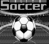 Elite Soccer title screen for GameBoy
